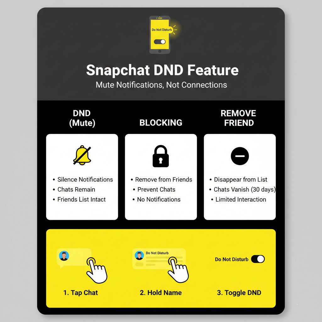 What Does DND Mean on Snapchat infographic